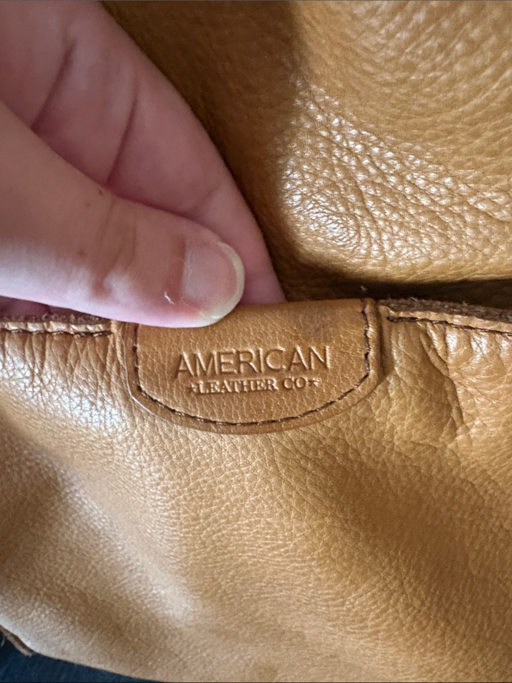 American Leather Company Cognac Leather Purse - Picture 2 of 9